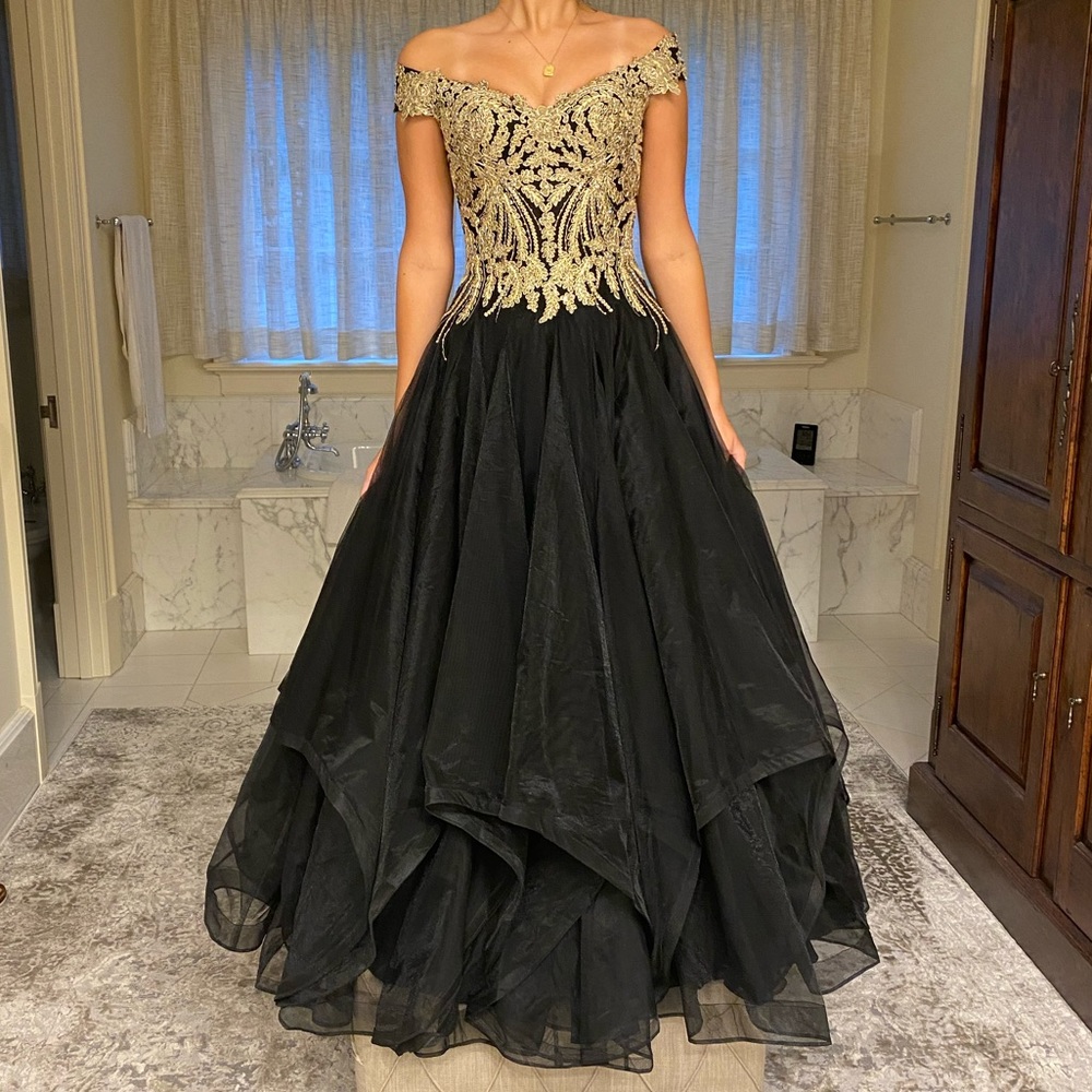 Sherri Hill black beaded ball gown
